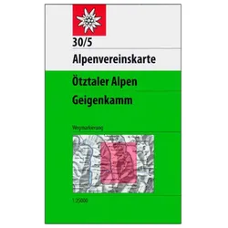 Alpenvereinskarten AV 30/5 Geigenkamm - Ötztaler Alpen Alpenvereinskarte