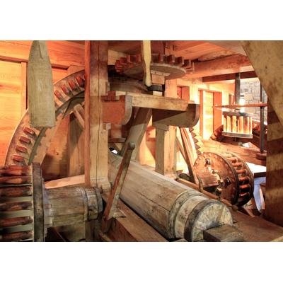 Fototapete PAPERMOON "ANTIKE MÜHLE", bunt, B:4m L:2,6m, Vlies, Tapeten