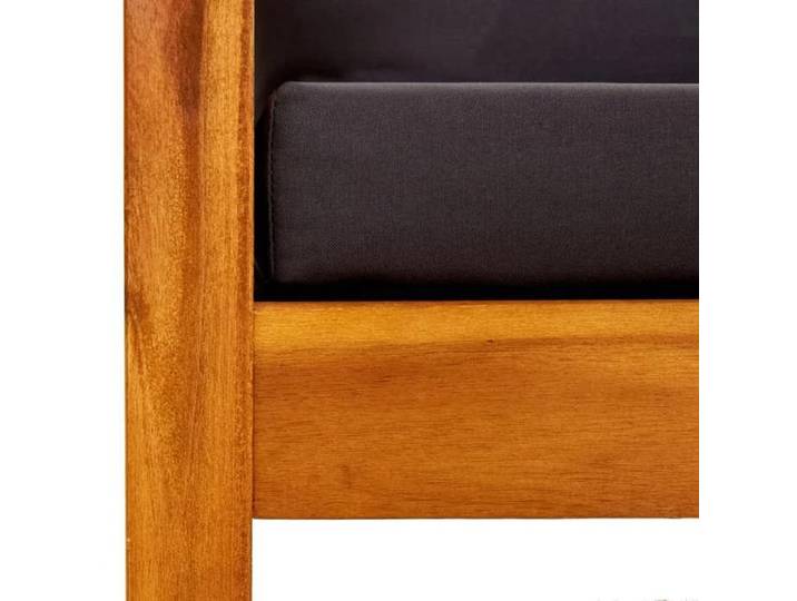 Maison Soldes Banc de jardin avec auvent et repose-pieds Bois d'acacia solide Moderne568079