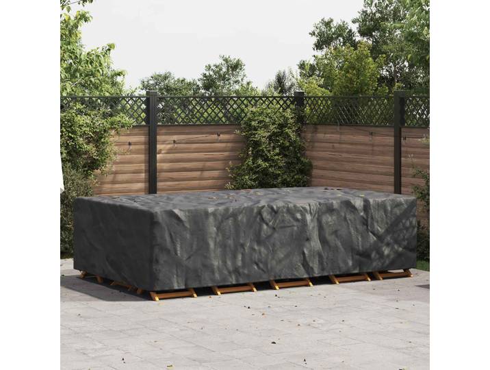 vidaXL Möbelbezug Uni Schwarz 305 x 190 x 85 cm 600D
