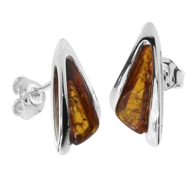 Paar Ohrstecker OSTSEE-SCHMUCK "- Mary - Silber 925/000 - Bernstein" Gr. 17, silber (silber 925, silberfarben, weiß), Ohrringe, Damen, 17, Silber 925 (Sterlingsilber)