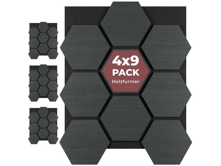 Akustikpaneele Sonic Shield Holzoptik - Eiche schwarz