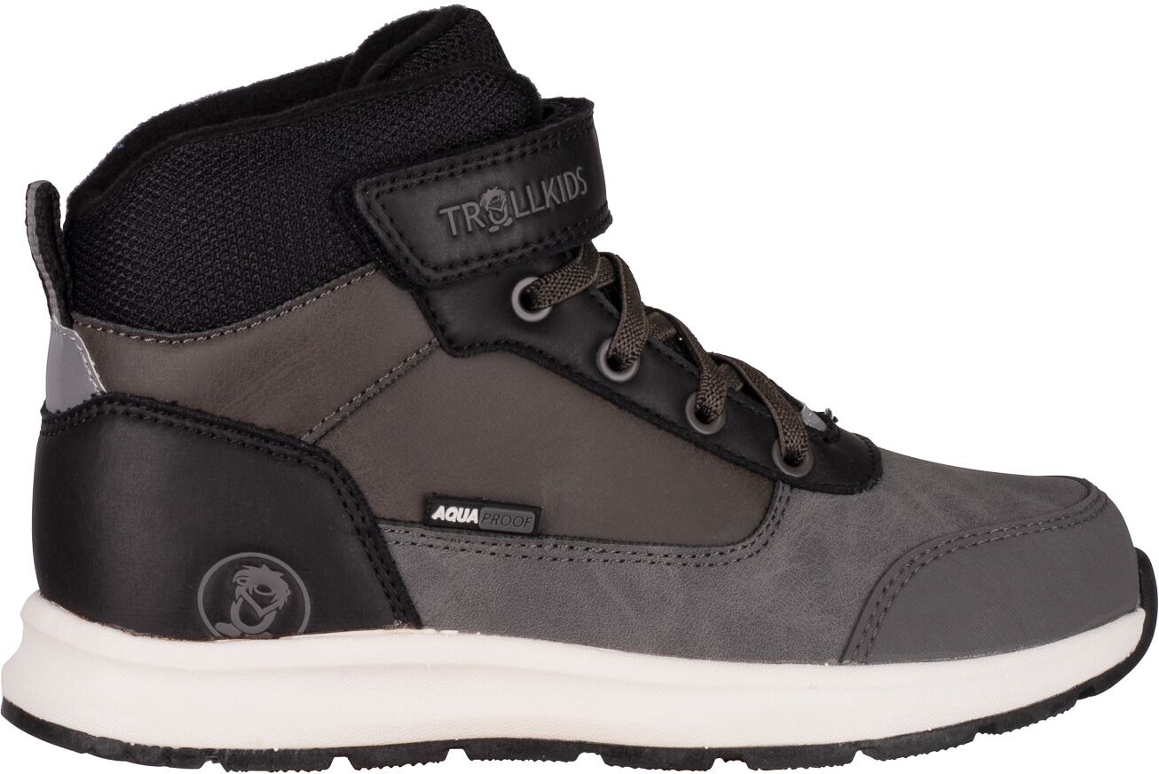 Winterstiefel TROLLKIDS "KIDS STAVANGER MID CUT XT", Jungen, Gr. 30, Fleece, anthrazit, Synthetik, Textil, Schuhe Winterstiefel, wasserdicht anthrazit 30, Fleece