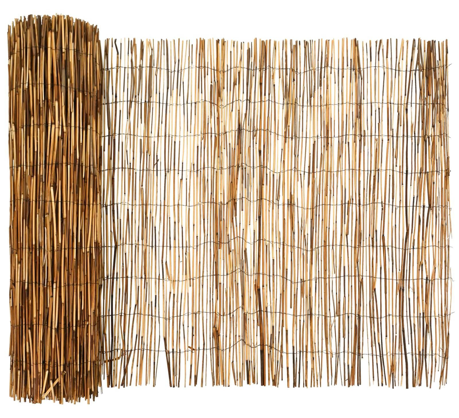 vidaXL Tuinhek van koolstofvezel in rietstijl, B: 600 cm, H: 90 cm