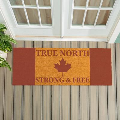 Evergreen True North Strong and Free Coir Door Mat