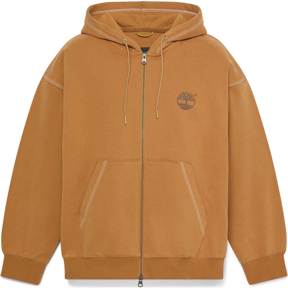 Timberland Mens #10061 Full Zip BB Hoodie wheat boot S TBC0YHB0P471-S