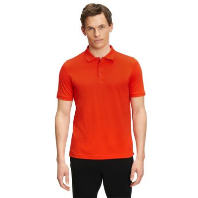 Poloshirt FALKE "Essential Cotton", Herren, Gr. S, orange (safety orange (8314)), Shirts