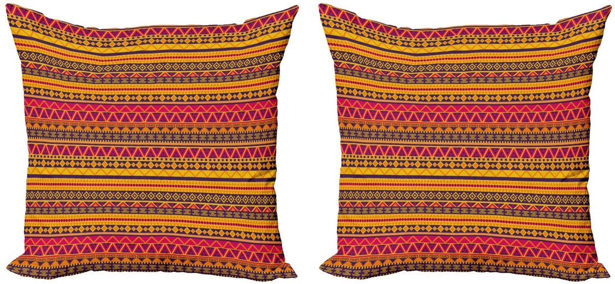 ABAKUHAUS Tribale Kussenhoes Borders Meerkleurig 50x50 cm
