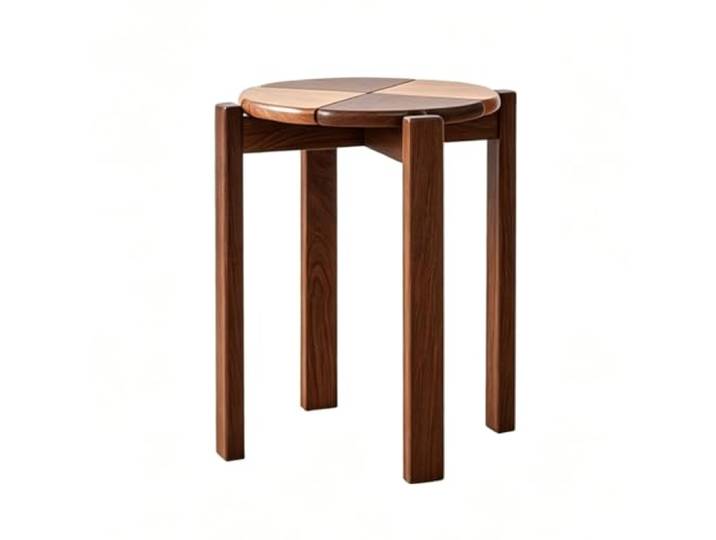 YDHFCD Stapelbarer Massivholz Hocker Vielseitiger Runder Sitz 20mm Dicke Sitzfläche, Verstärkte Struktur, Rutschfeste Gummifüße, Abgerundete Kanten.(Style 1(1pcs))