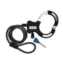 Fischer Kabel-Fahrradschloss mit Schelle, Länge: 1.200 mm einfache Bedienung dank innovativer Handschellen- (120 cm) (50745)