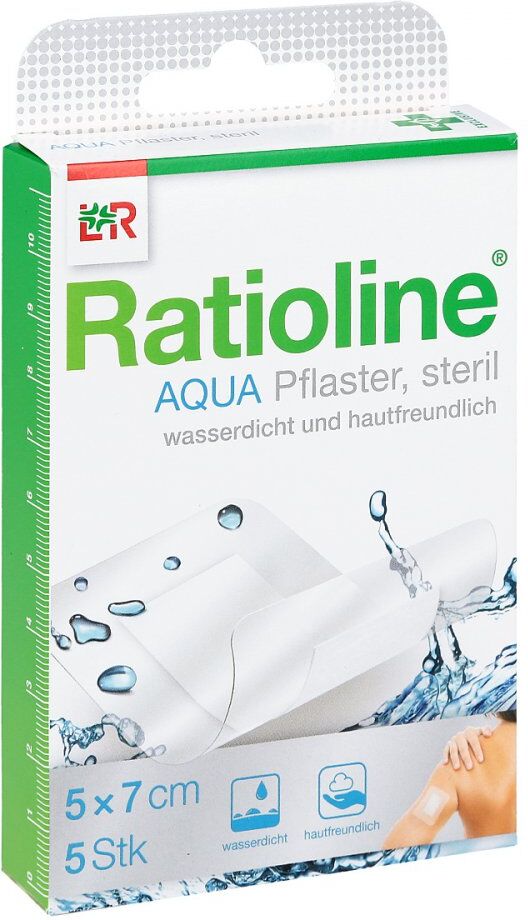 Ratioline aqua Duschpflaster Plus 5x7 cm steril 5stk