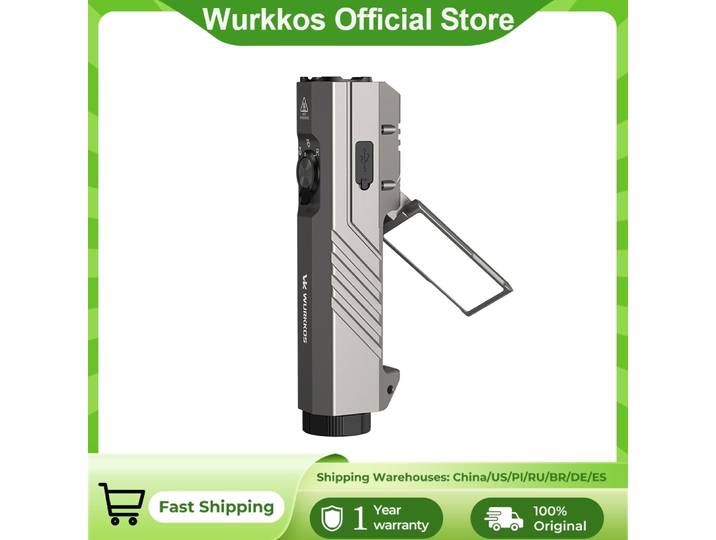 Lampe de poche multifonctionnelle pour le camping Wurkkos HD05, projecteur LED 3100LM pour la randonnée avec batterie rechargeable, nouveau modèle 2026