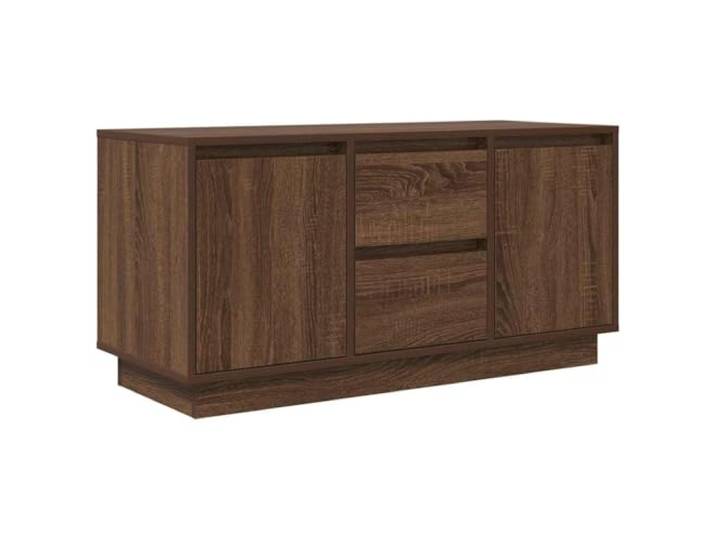 vidaXL TV-Schrank mit LED-Leuchten Braun Eichen-Optik 100x41x50 cm