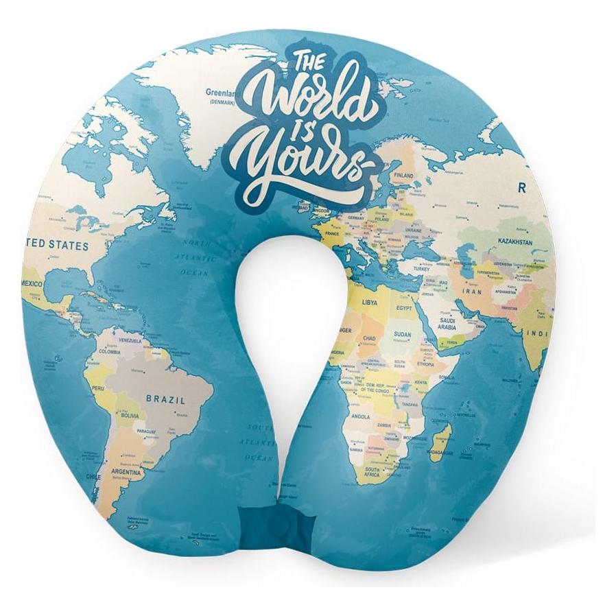 Total Juggling iTotal - Neck Pillow - BLUE MAPS (XL1859) (XL1859)