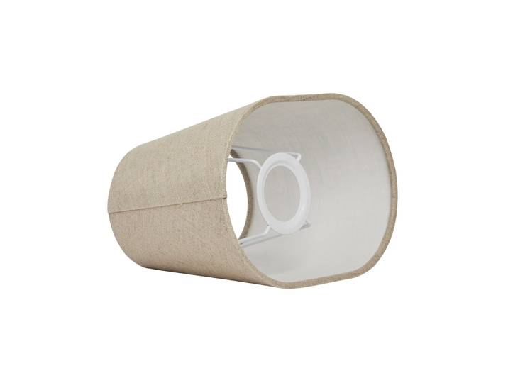Abat-jour ovale Basic, beige, longueur 23 cm - Watt & Veke Basic oval - Design - Tissu / textile