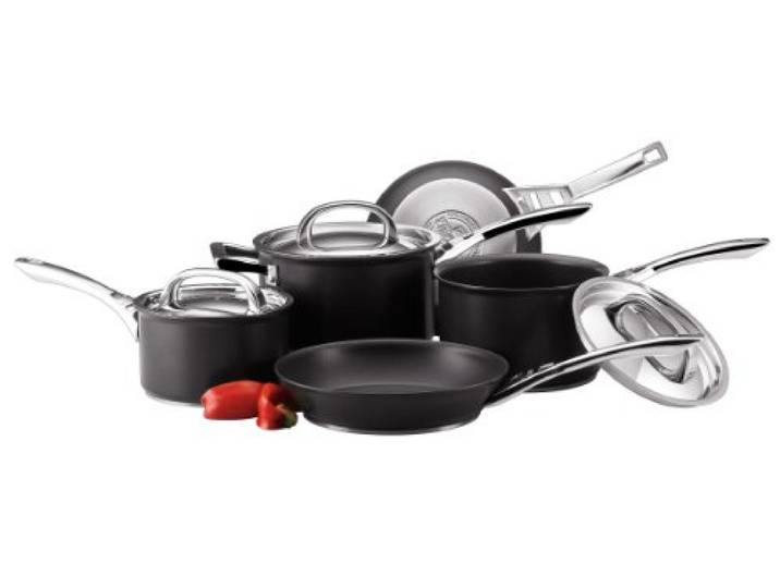Circulon Infinite topfset induktion 5 teilig - Antihaft-Töpfe und kochtopf set mit Edelstahldeckeln und griffen, hochwertigem spülmaschinenfestem Kochgeschirr, schwarz