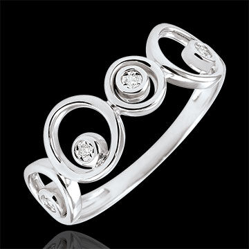 Edenly Ring Diamanten und Weissgold Luna - 4 Diamanten
