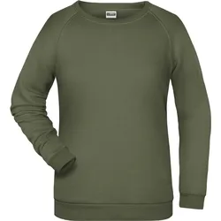 James & Nicholson Damen Raglan Sweater Sweatshirt JN793 olive XXL