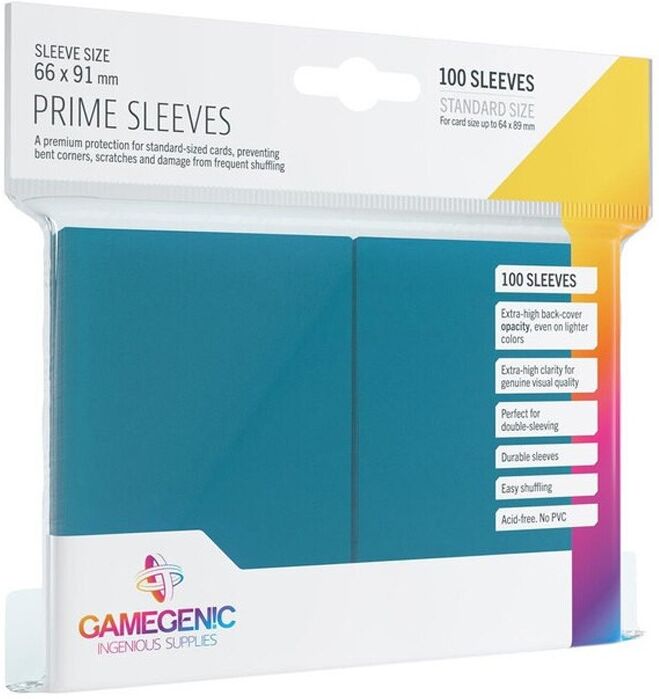 Gamegenic GG : 100 Sleeves Prime Bleu 66 x 91 mm