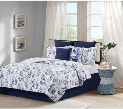 C&F Home Midnight Lagoon Cotton Coastal Quilt Set