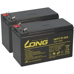 2x Kung Long WP7.2-12A AGM Akku 12V 7,2Ah – F1 4,8mm