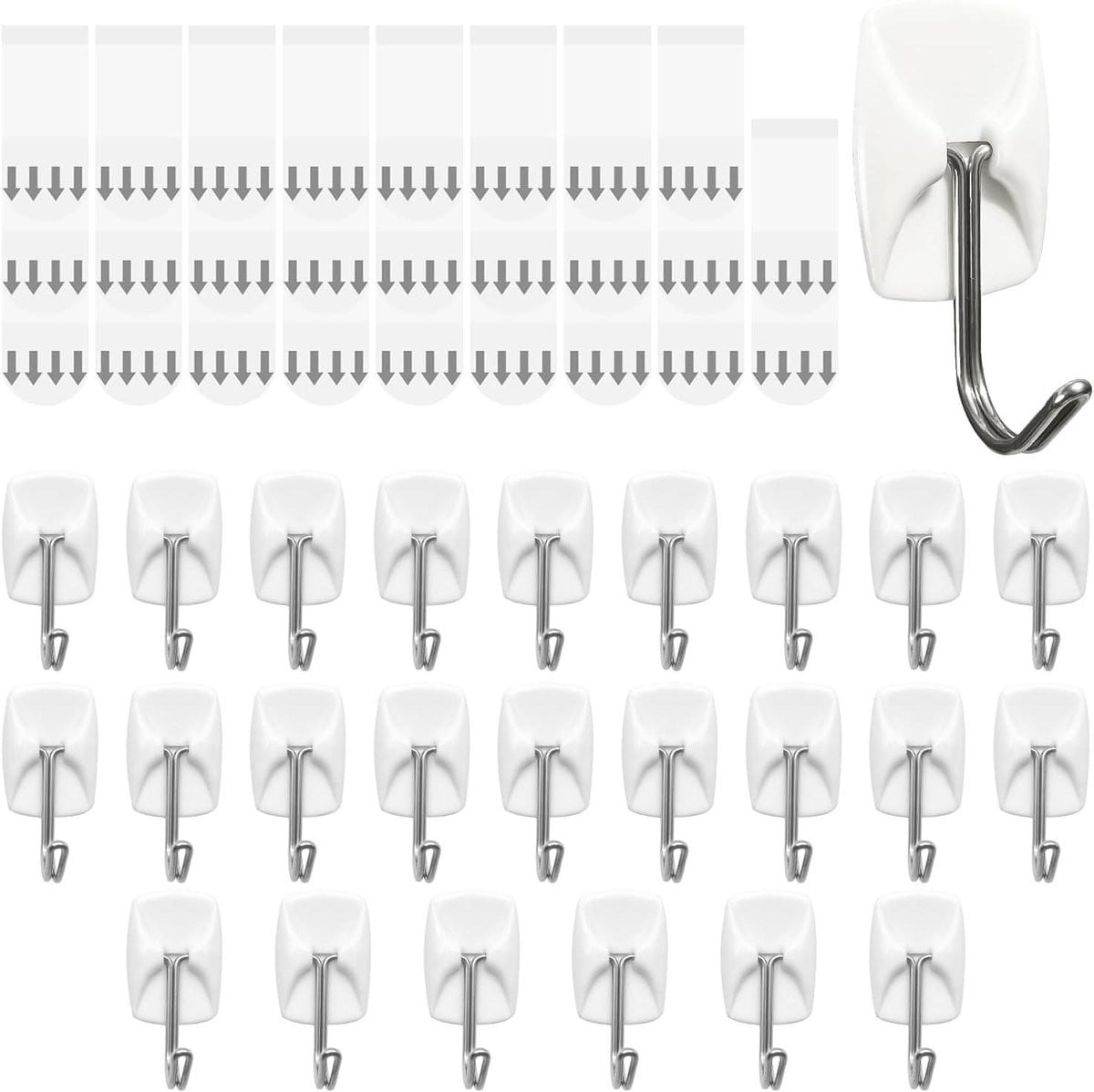 Mini Lichtclips met Strips - Transparante Onzichtbare Haken - 50 stuks