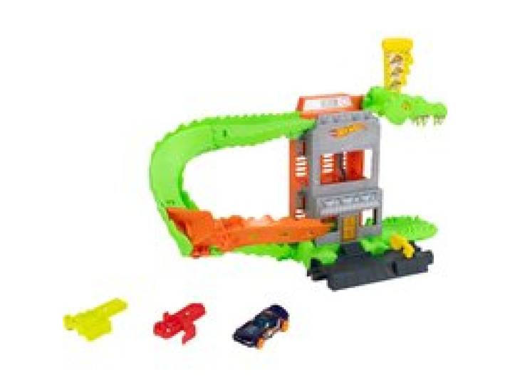 HOT WHEELS Coffret circuit City Gorilla Slam Attack ou City Croco Pizza Attack