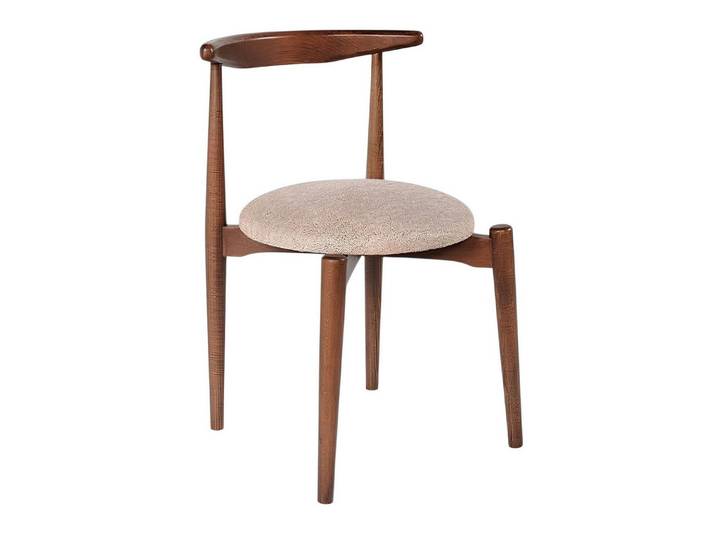 JVmoebel Esszimmerstuhl Brauner Stuhl mit Textilpolsterung und Holzgestell von JVMoebel, Made in Europa