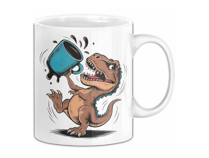 Trendation Tasse Dinosaurier Fan Tasse Geschenkidee für Urzeit Fans