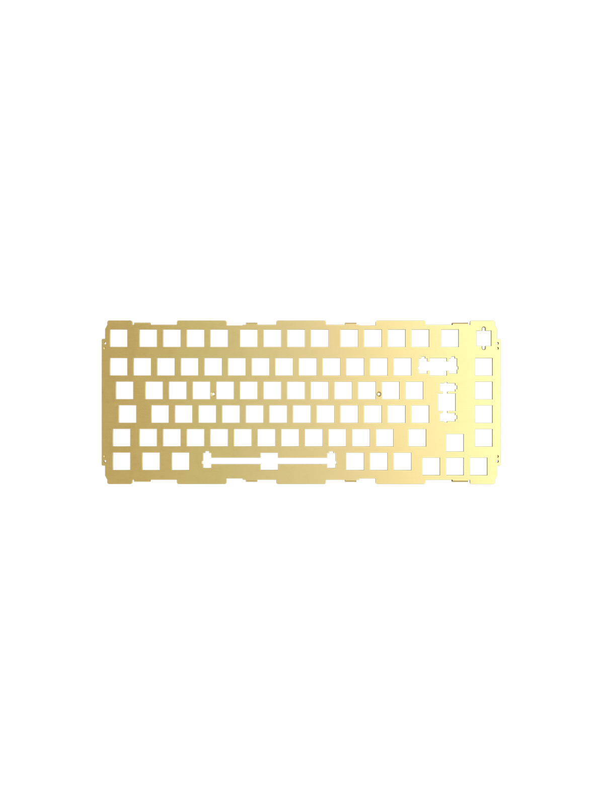 Glorious GMMK PRO 75 % Switch Plate - ISO - Brass - Upgrade-Zubehör - Gold