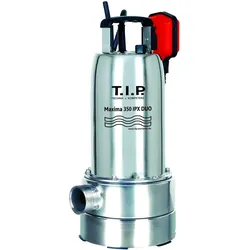 T.I.P., Wasserpumpe, Tauchpumpe MAXIMA 350 I PX DUO, Edelstahl (Klarwasserpumpe, Schmutzwasserpumpe)