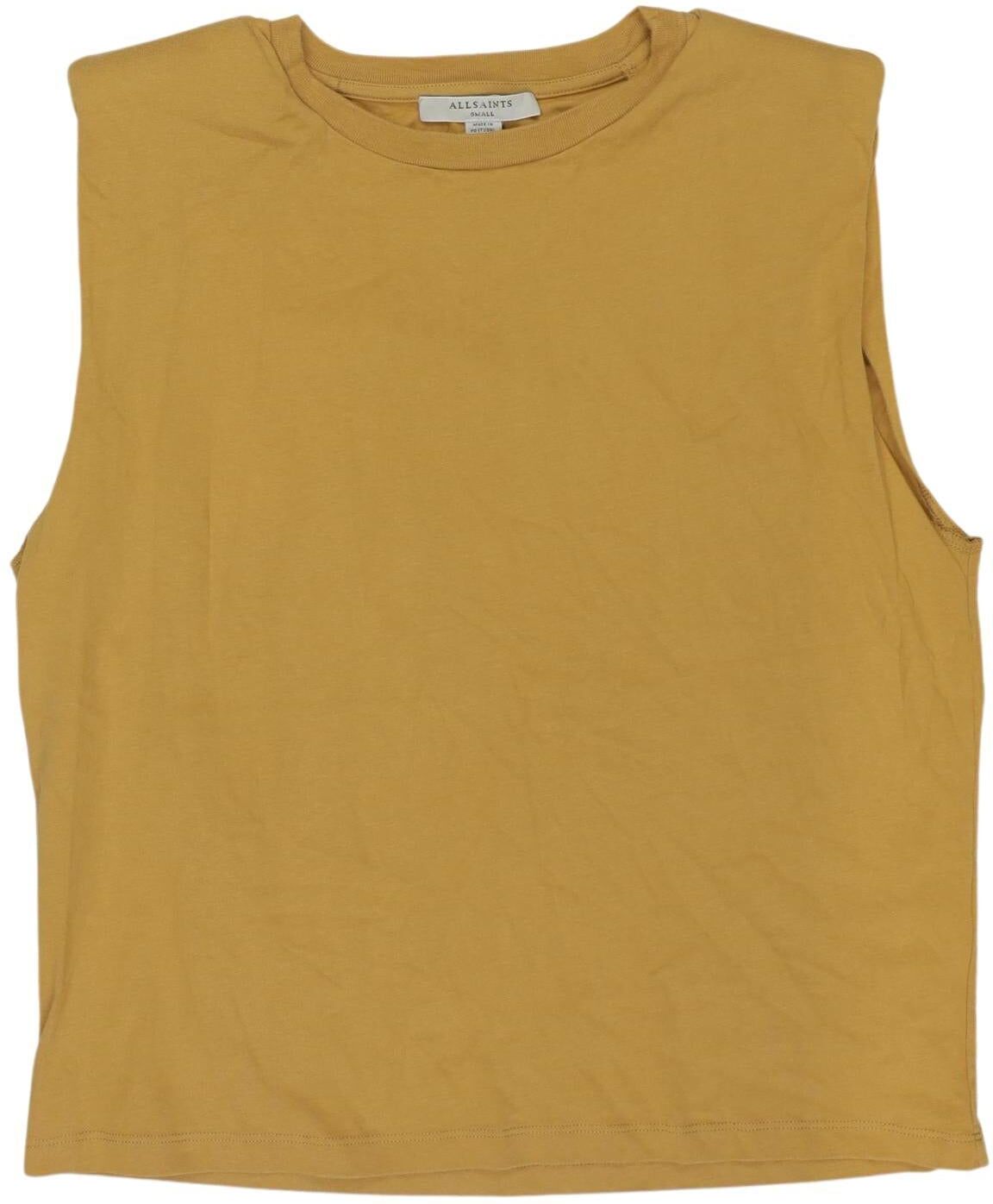 All Saints Damen Top, Gelb, Gr. S, Baumwolle - Second Hand
