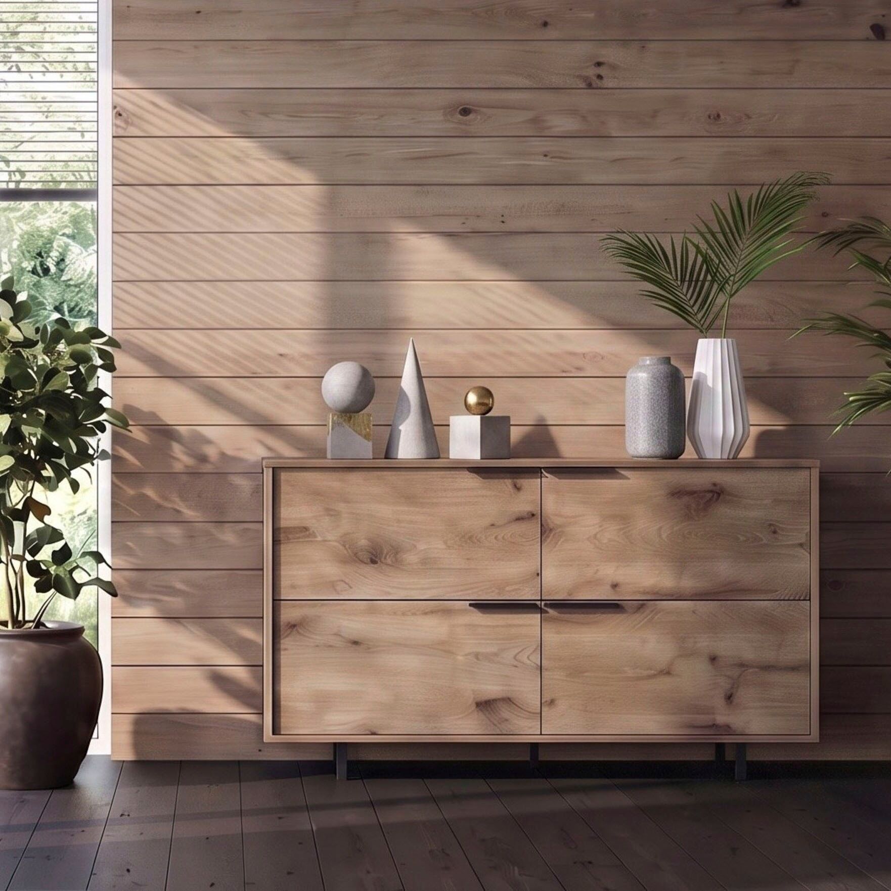 Sideboard OTTO HOME "Dinant", braun (wiking eiche), B:150cm H:86cm T:38cm, Holzwerkstoff, Sideboards, Sideboard, Kommode, mit 4 Klappen, Breite 150 cm