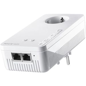 Devolo Powerline Magic 2 WiFi 6 next Bridge, 7184, 07202, 1 Adapter, bis 2976 MBit/s, mit Steckdose und WLAN