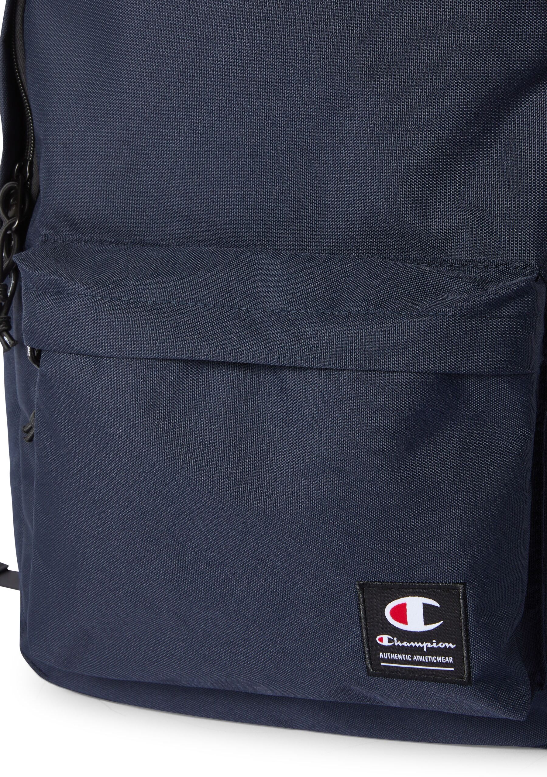 Rucksack CHAMPION "Backpack", blau (nny, ns), Rucksäcke, Polyester, Rucksack, mit Jacquard-Etikett, aus Polyester, sportlicher Stil nny, ns Einheitsgröße