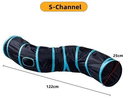 Uplift Treasures Foldable Cat Tunnel Toy Durable Breathable Play Tube For Indoor Cats s Tunnels
