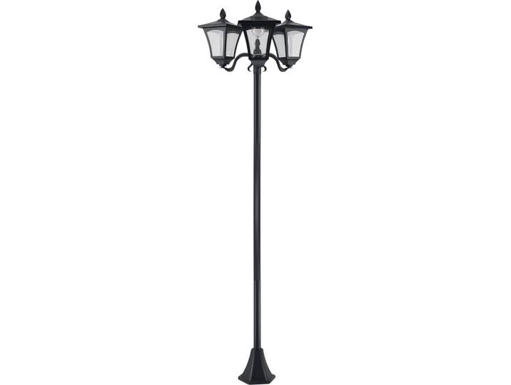 Outsunny Lampadaire de jardin extérieur à LED solaire avec capteurs 3 abat-jours - H.182.5 cm - IP44