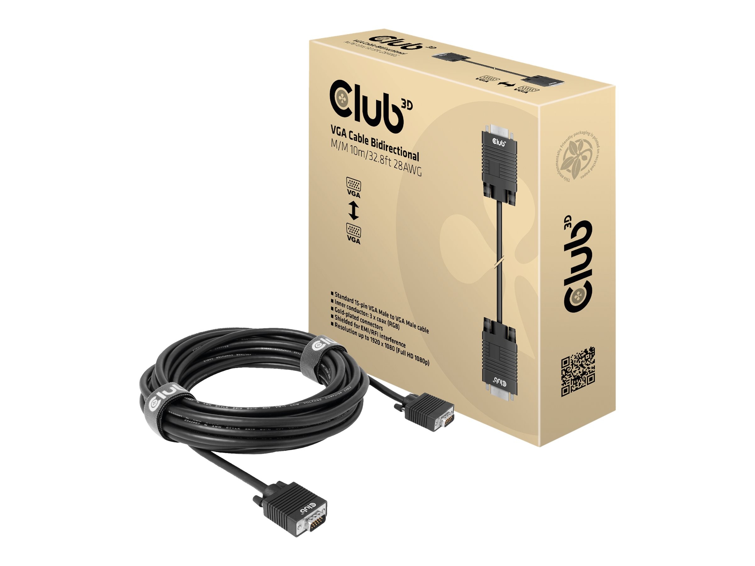 Club3D Club 3D VGA-Kabel Bidirektional St./St. 10m 28AWG CAC-1710