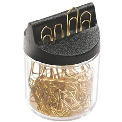 OTTO Office Büroklammern-Magnetspender mit goldfarbenen Klammern mehrfarbig, 6x5.5 cm