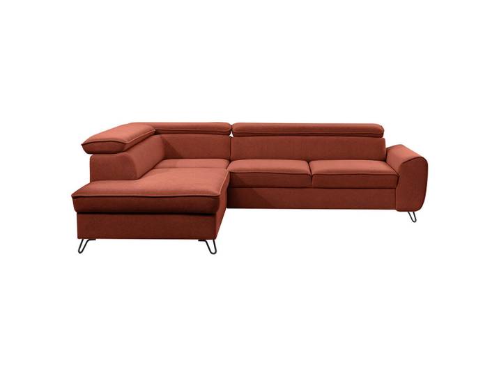 Stylife Ecksofa, Rostfarben, Metall, Ottomane links, L-Form, 250x200 cm, Stoffauswahl, seitenverkehrt erhältlich, Wohnzimmer, Sofas & Couches, Wohnlandschaften, Ecksofas