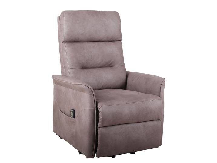 home24 Relaxfauteuil bruin microvezel 76 x 106 x 82cm