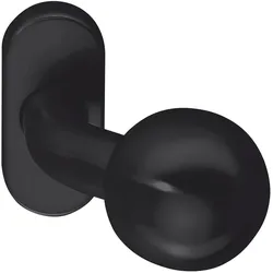 Marchesi, Türgriff + Türgarnitur, Türknopf fest auf Rosette oval, Edelstahl schwarz (Türknopf)