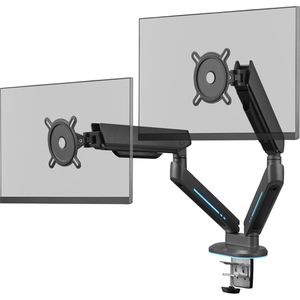 One-For-All Monitorhalterung RGB DM8210, VESA 75 & 100 mm, für Tisch, höhenverstellbar, drehbar, bis 45 Zoll, 2 Monitore