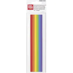 6x Knorr Prandell, Modelliermasse, Wachsstreifen "Regenbogen", ca. 20 x 0,1 cm, 30 Stück