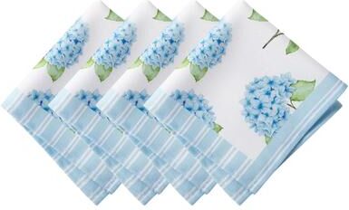 Threadmade Nantucket Hydrangea Garden Napkins, Set of 4 - 17x17