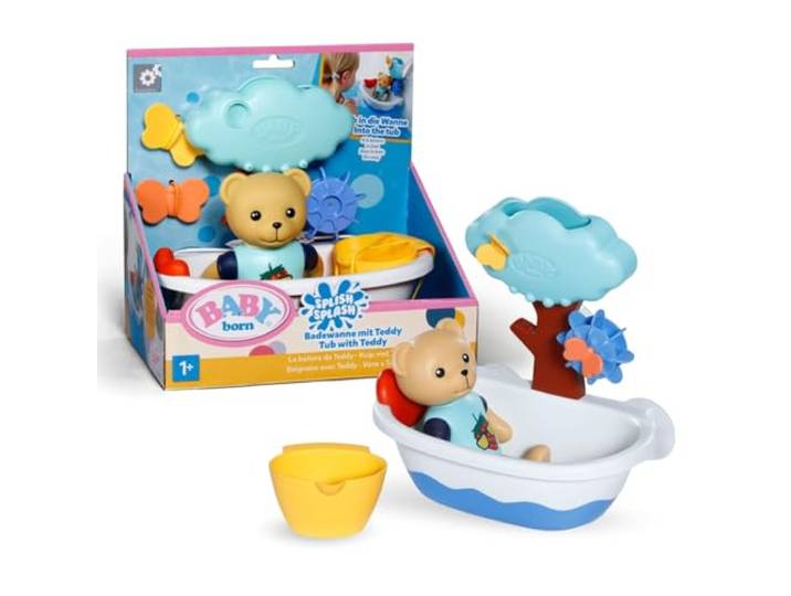 BABY born Splish Splash Badewanne mit Teddy und Wasserspiel