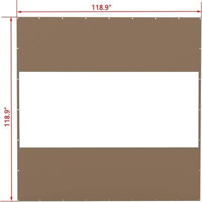 Clihome 10'x10' Clear PVC Curtain - 18 oz Heavy-Duty for Pergola Patio