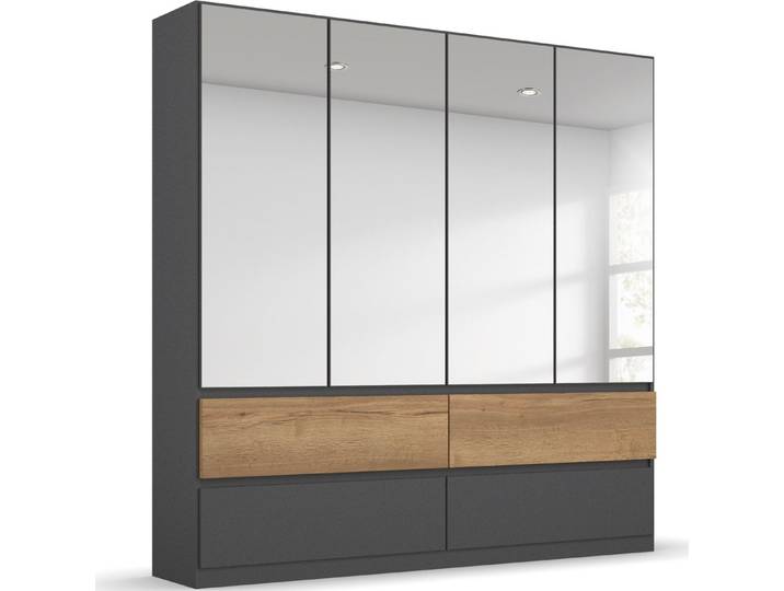 rauch Drehtürenschrank Winnipeg grifflose Front, Schubkästen m. Griffmulde, auch mit Beleuchtung