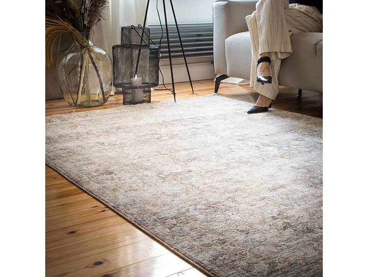 Tapis à poils courts My Everest type J Marron/Beige 80 x 150cm Tissé à plat