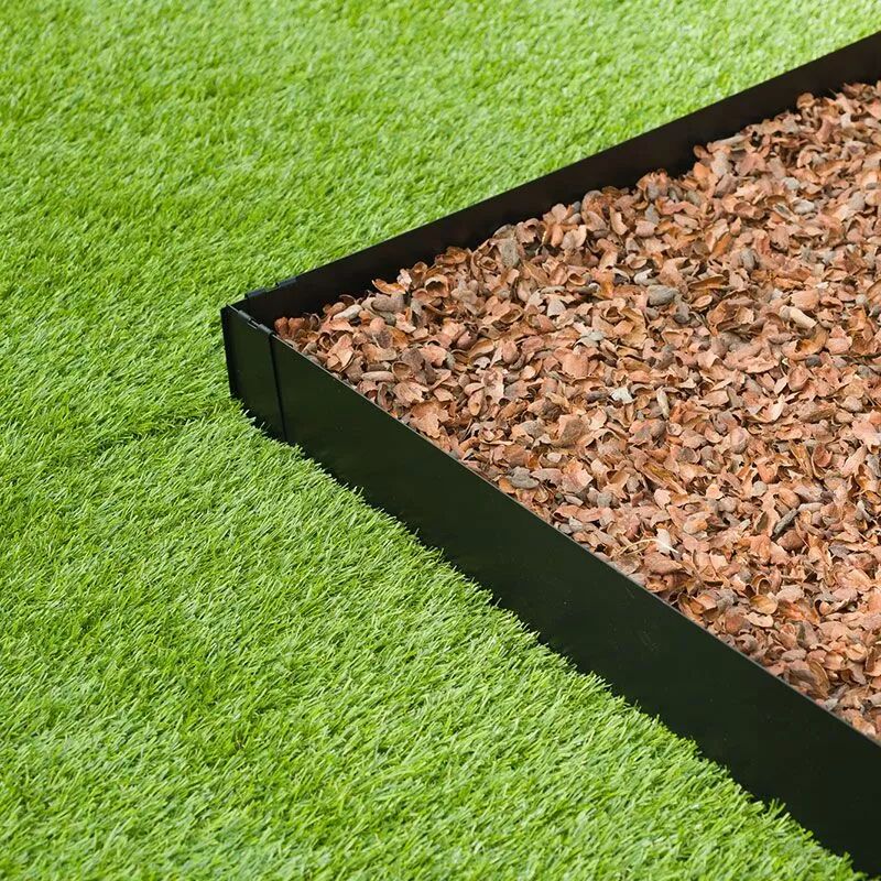 Nature Bordure de jardin en acier galvanisé - Effet noir mat